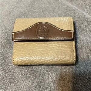 Mundi Tan and Brown Pebbled Leather Wallet